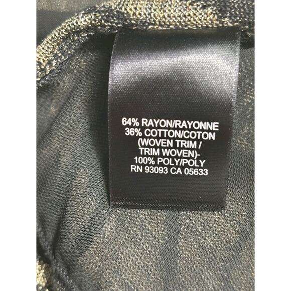 Nic + Zoe Open Front Cardigan Sweater Womens Size S Brown Black Long Sleeve - Picture 5 of 7